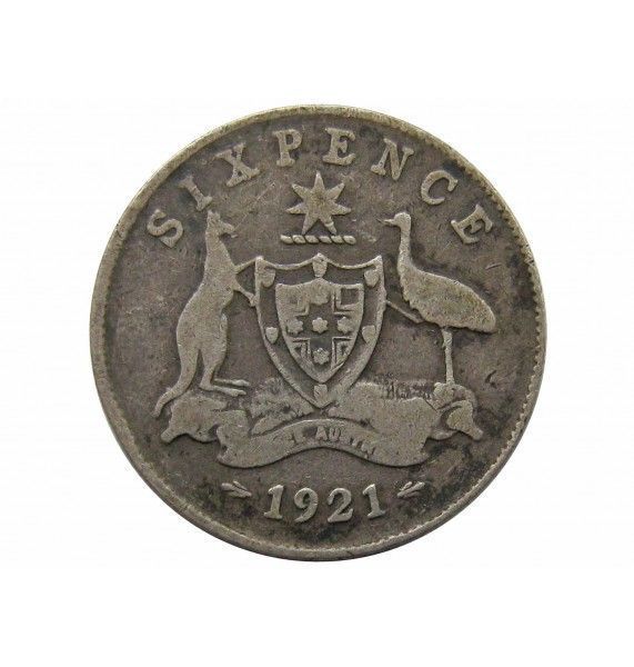 Австралия 6 пенсов 1921 г.
