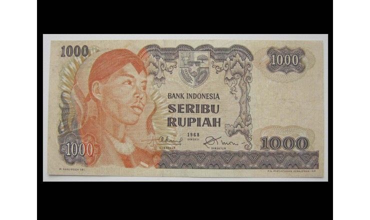 Индонезия 1000 рупий 1968 г.
