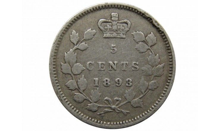 Канада 5 центов 1893 г. 