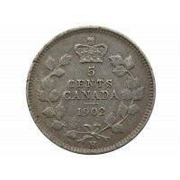 Канада 5 центов 1902 г. H 