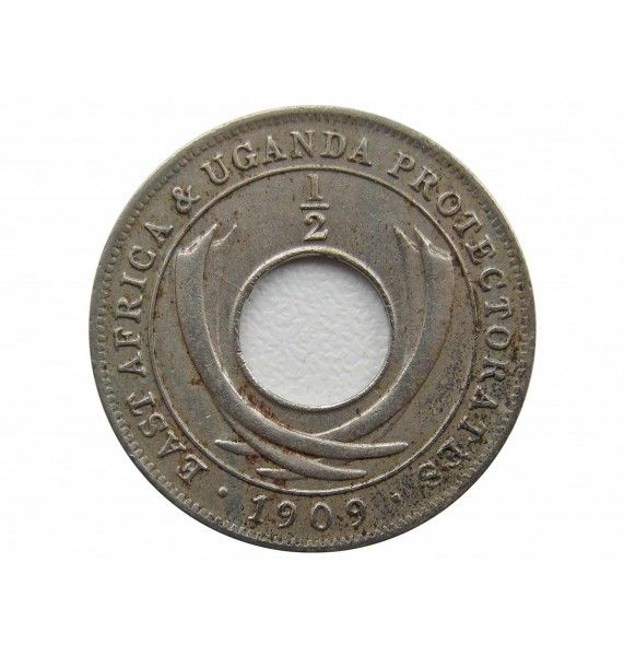 Британская Восточная Африка (Протекторат Уганды) 1/2 цента 1909 г.