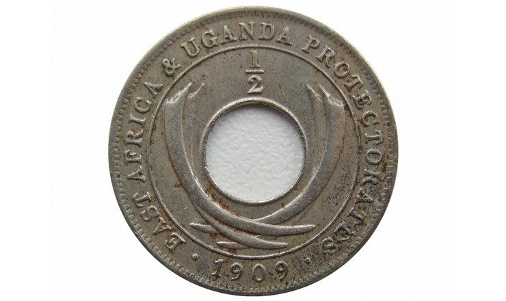 Британская Восточная Африка (Протекторат Уганды) 1/2 цента 1909 г.