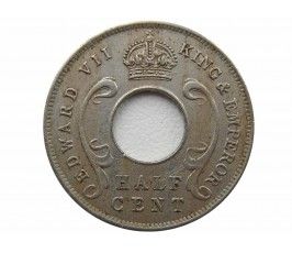 Британская Восточная Африка (Протекторат Уганды) 1/2 цента 1909 г.