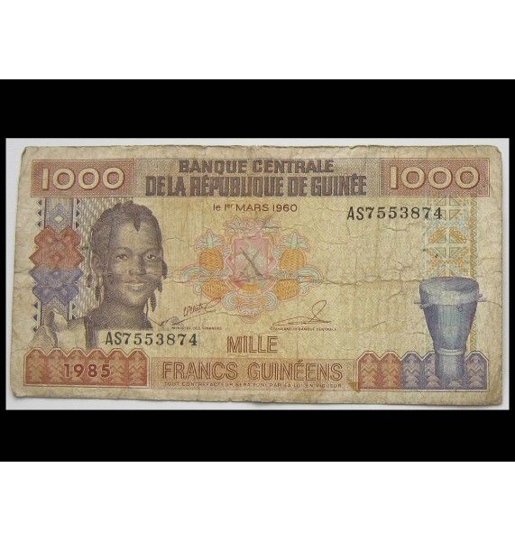 Гвинея 1000 франков 1985 г.