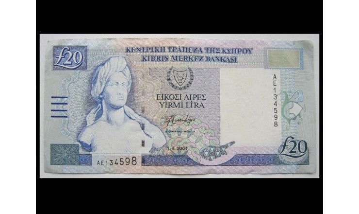 Кипр 20 фунтов 2004 г.