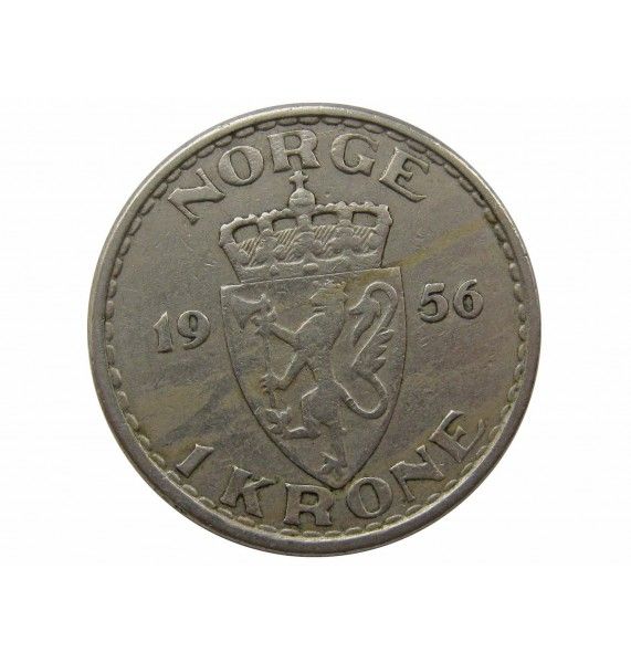 Норвегия 1 крона 1956 г.