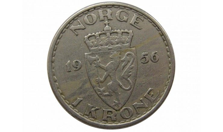 Норвегия 1 крона 1956 г.