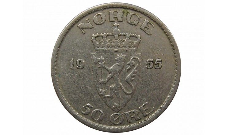 Норвегия 50 эре 1955 г.