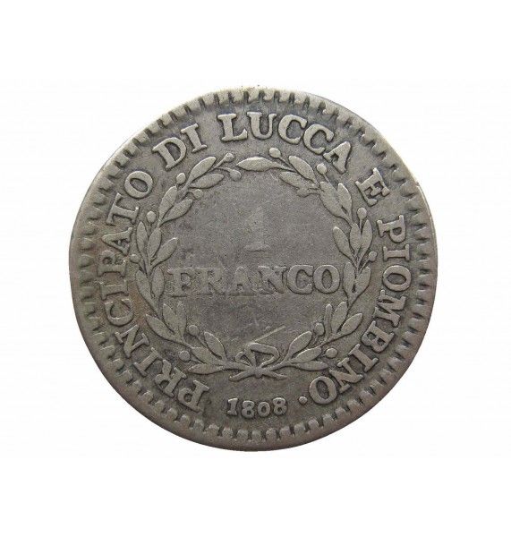 Лукка 1 франк 1808 г.