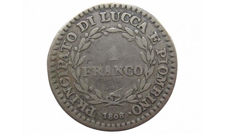 Лукка 1 франк 1808 г.