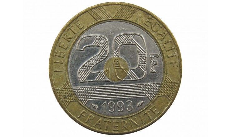 Франция 20 франков 1993 г. (Замок Мон-Сен-Мишель)