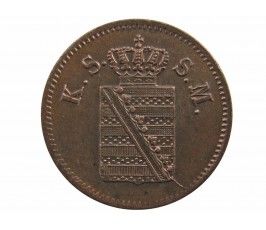 Саксония 1 пфенниг 1855 г.