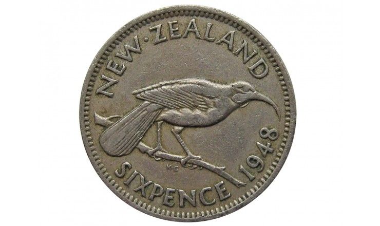 Новая Зеландия 6 пенсов 1948 г.