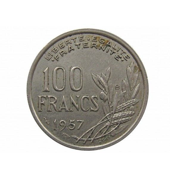 Франция 100 франков 1957 г. B