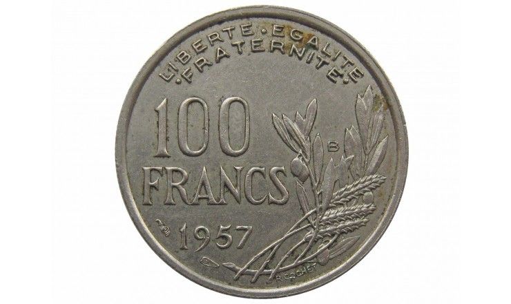 Франция 100 франков 1957 г. B