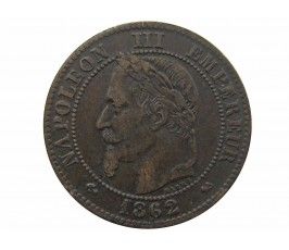 Франция 2 сантима 1862 г. К