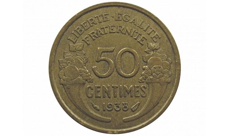 Франция 50 сантимов 1938 г.