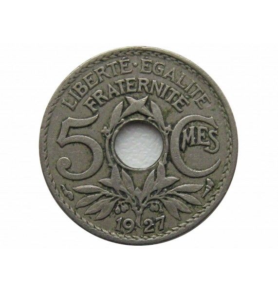Франция 5 сантимов 1927 г.