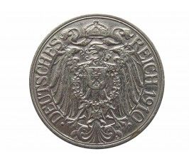 Германия 25 пфеннигов 1910 г. G
