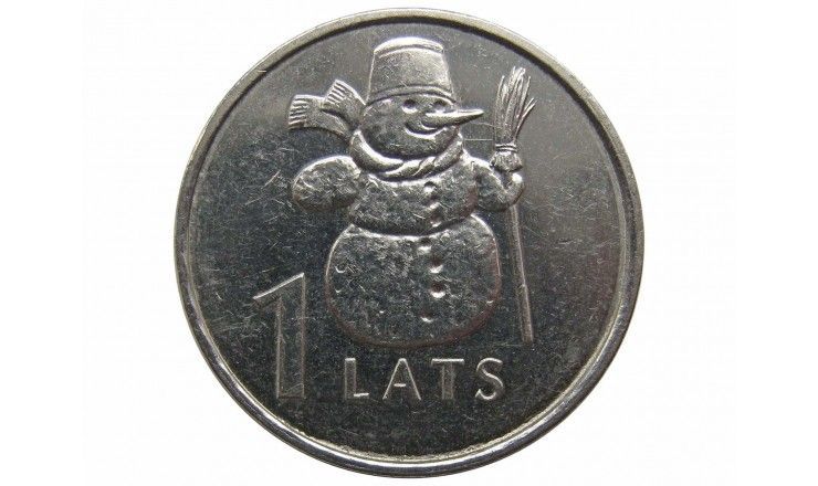 Латвия 1 лат 2007 г. (Снеговик)