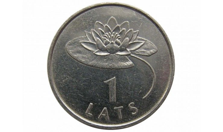 Латвия 1 лат 2008 г. (Кувшинка)