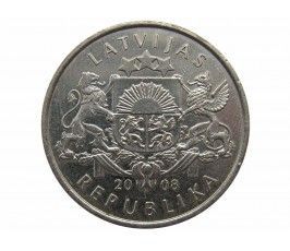 Латвия 1 лат 2008 г. (Кувшинка)