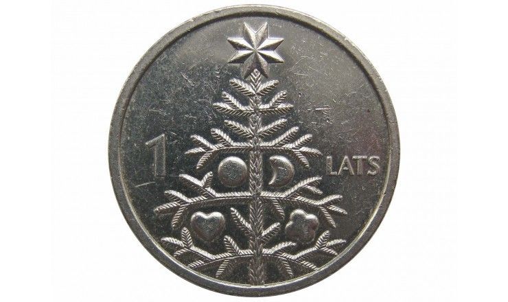 Латвия 1 лат 2009 г. (Рождественная ель)