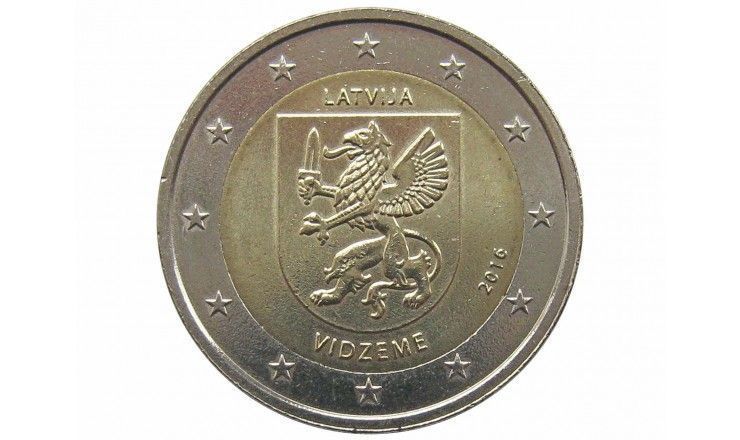 Латвия 2 евро 2016 г. (Видземе)
