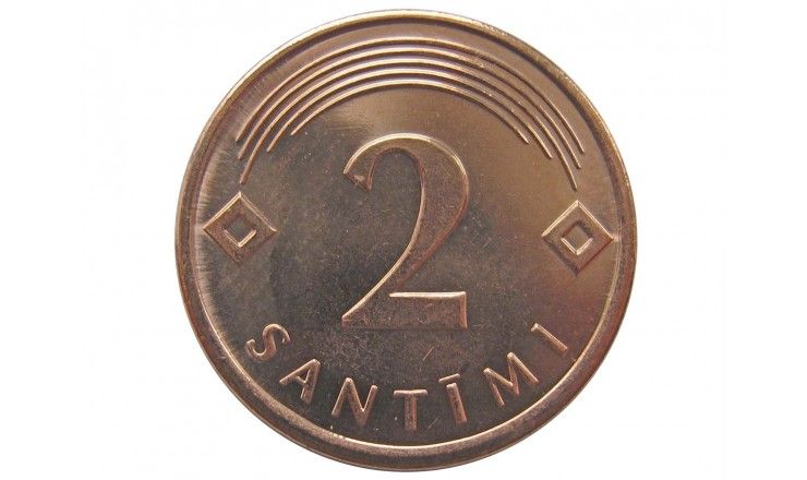 Латвия 2 сантима 2009 г.