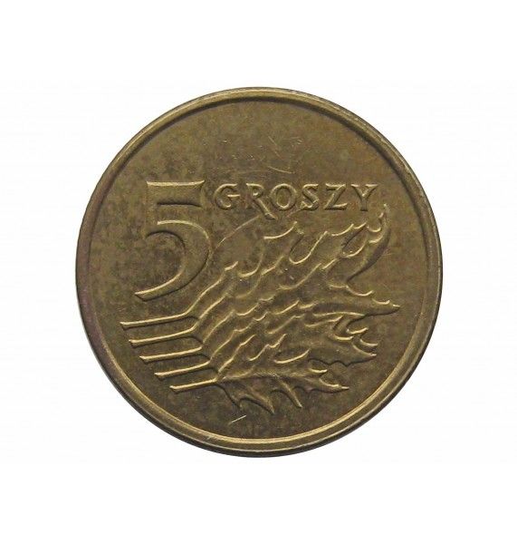 Польша 5 грошей 2008 г.