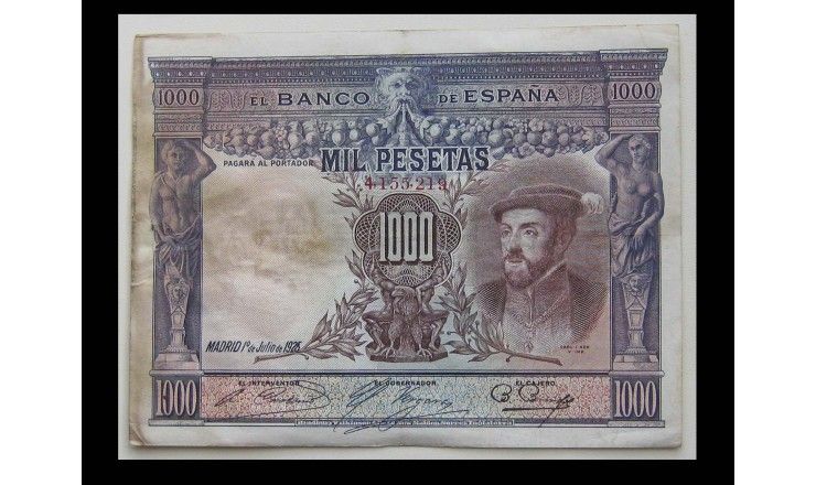 Испания 1000 песет 1925 г.