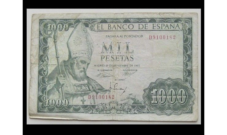 Испания 1000 песет 1965 г.
