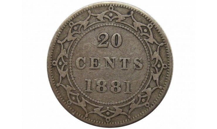 Ньюфаундленд 20 центов 1881 г.