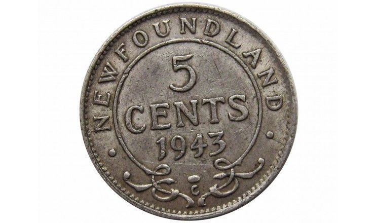 Ньюфаундленд 5 центов 1943 г.