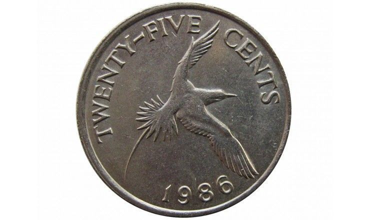 Бермудские о-ва 25 центов 1986 г.