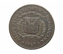 Доминиканская республика 1/2 песо 1987 г.