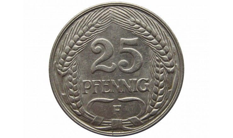 Германия 25 пфеннигов 1912 г. F