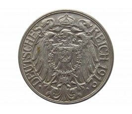 Германия 25 пфеннигов 1912 г. F