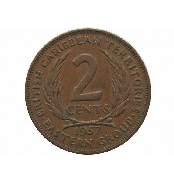 Восточно-Карибские территории 2 цента 1957 г.