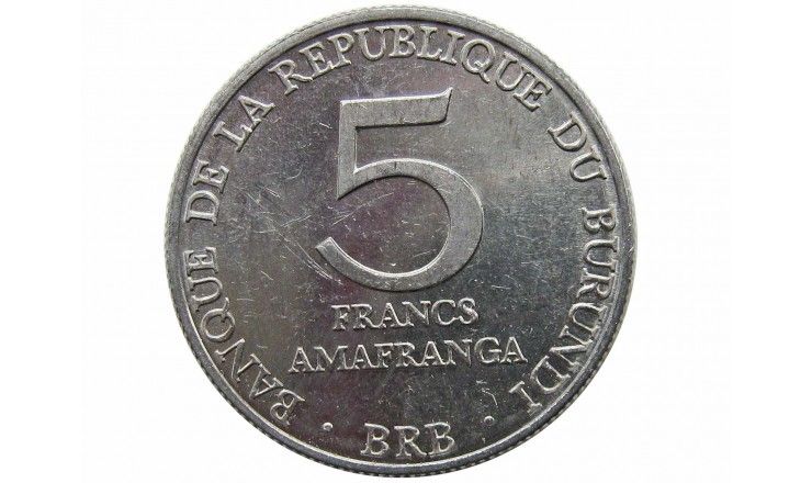 Бурунди 5 франков 1980 г.