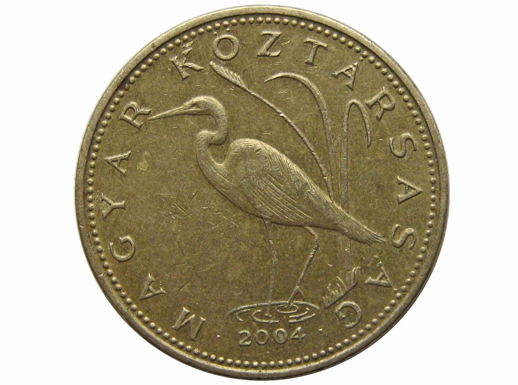 Форинт к евро на сегодня. Монета 5 форинтов с цаплей. Венгерский форинт с ястребом. Крупные тяжёлые монеты форинт. Монета 2 форинта фото.