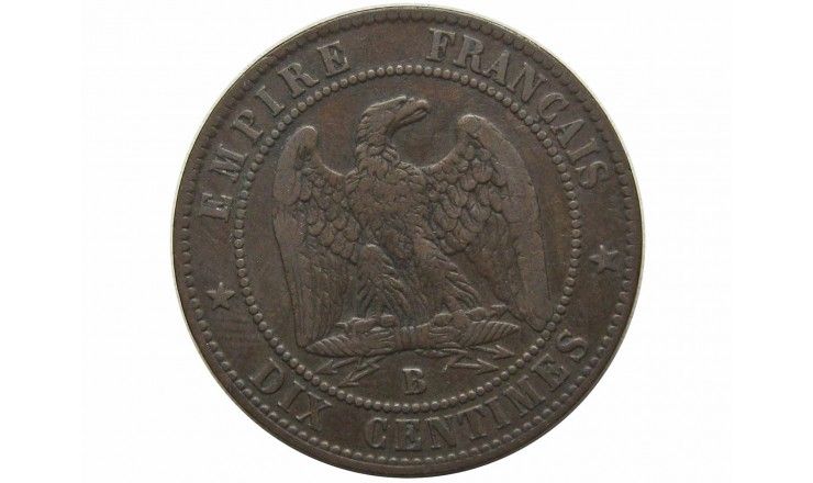 Франция 10 сантимов 1854 г. B