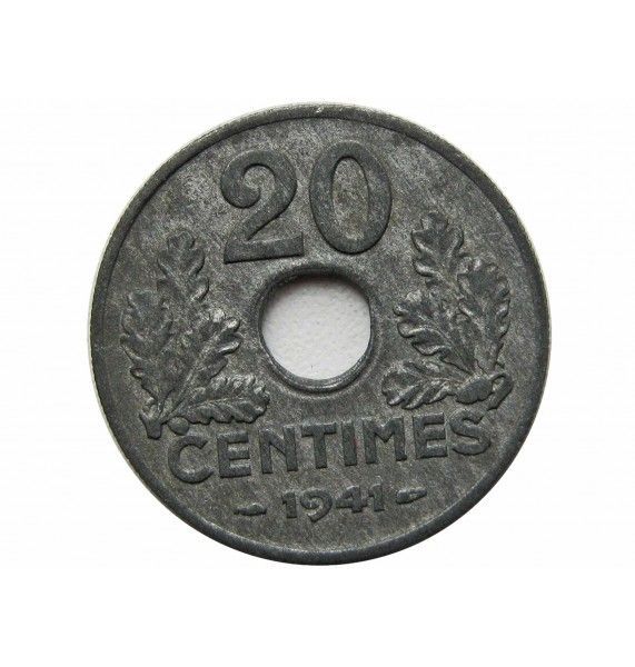 Франция 20 сантимов 1941 г.