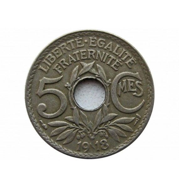 Франция 5 сантимов 1918 г.