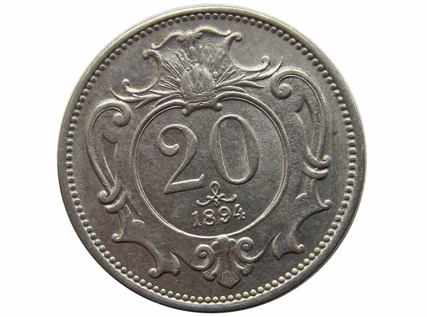 Австрия 20. 20 Геллеров 1894. 20 Геллеров 1894 Чехословакия в рублях.