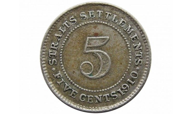 Стрейтс Сетлментс 5 центов 1910 г.