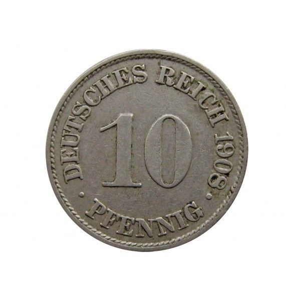 Германия 10 пфеннигов 1908 г. A