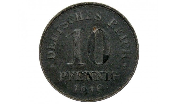 Германия 10 пфеннигов 1916 г. F