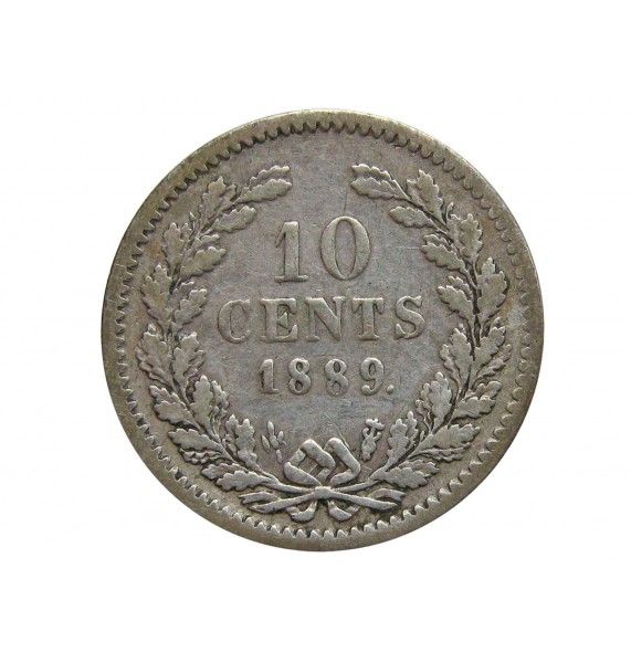 Нидерланды 10 центов 1889 г.
