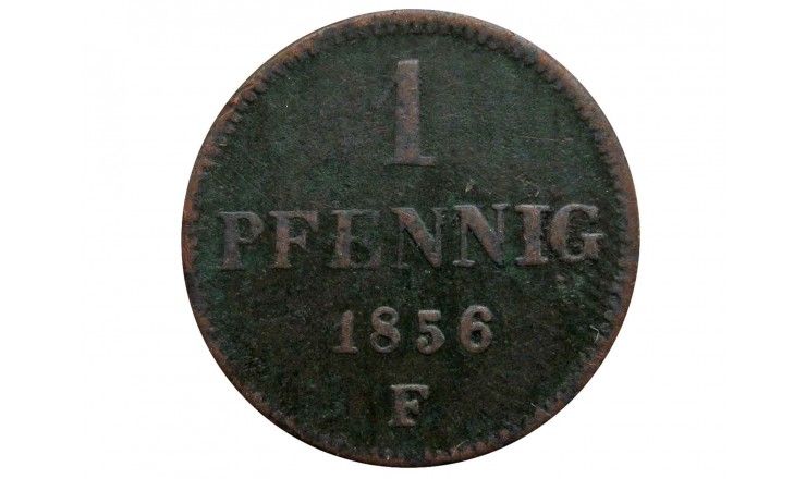 Саксония 1 пфенниг 1856 г.